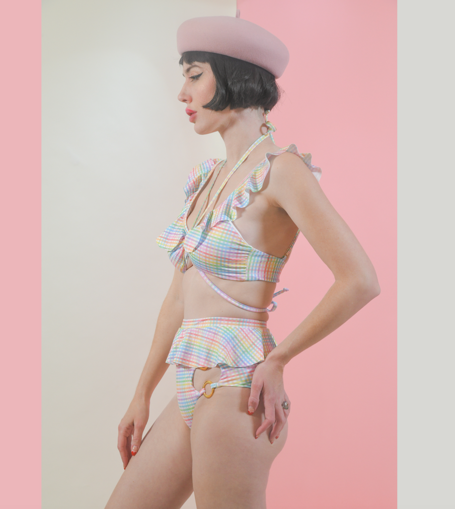 Bardot high 2025 waisted bikini